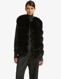 Gilet Fourrure Mila Noir - Lasourcedustyle