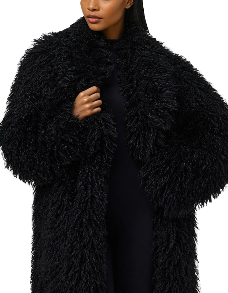 Astra — Manteau long fourrure mongolian