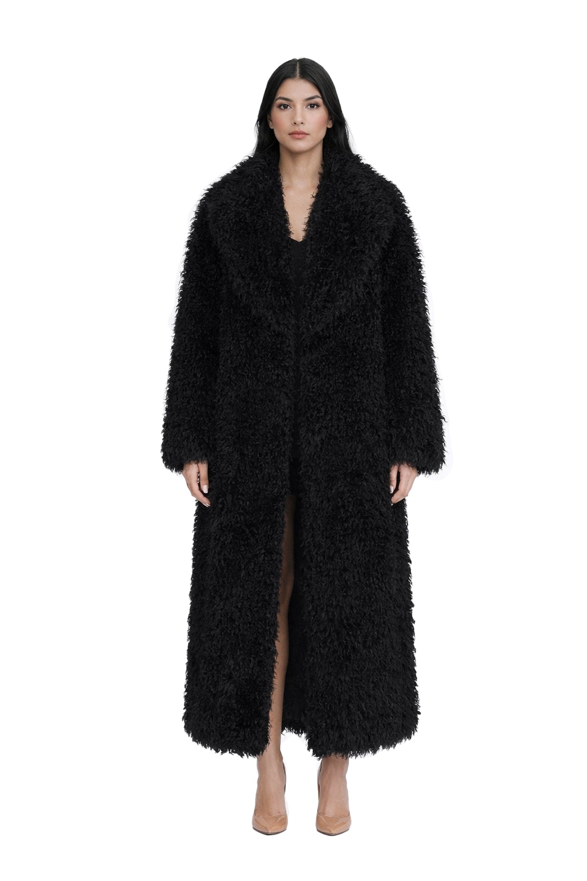 Astra — Manteau long fourrure mongolian