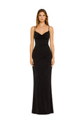 Kendal — Robe longue noire à dos ouvert