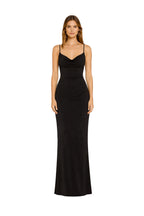 Kendal — Robe longue noire à dos ouvert